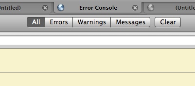 Firefox's Error Console in a tab